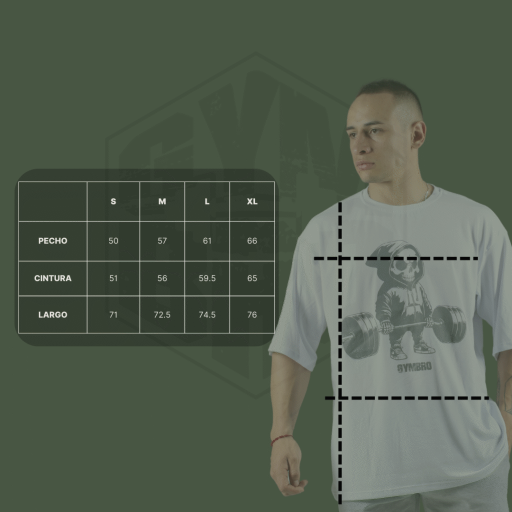 CAMISETA OVERSIZE CALACA GYMBRO